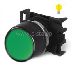 Przycisk sterowniczy stabilny niski zielony podśw