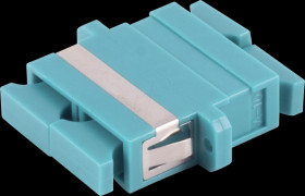 BS07-60062 FO coupler, SC / SC, duplex, aqua