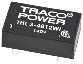 Przetwornica DC-DC, 3W, Uwe 18 → 75 V DC, Uwy 12V dc, Iwy 250mA, TRACOPOWER