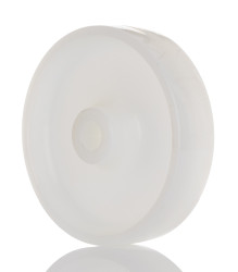 Kółko do wózka, Lite, Poliamid, Biały, obc.: 250kg, śred.: 125mm, szer.: 30mm