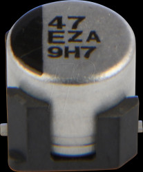 EEHZA1E470V Polymer hybrid SMD electrolytic capacitor, 47 µF, 25 V, 6.3x6.1