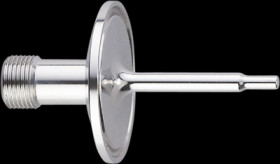 Protective tube, 25 bar/2.5 MPa, G 3/8, 1-1.5&quot;, L 50 mm for temperature sensors EL=83 mm, E38825