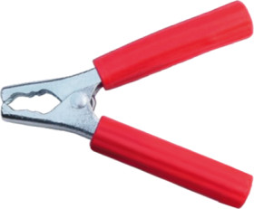 Battery charging pliers, pole sign +, 800 A, 150 mm, red, H 800 ROT TEILISOLIERT