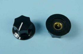 GAŁKA CZARNA 17mm FI=6mm BLOK.ŚRUBA