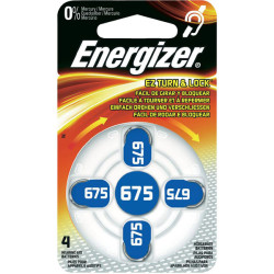 Energizer 634925 ZA675 hearing aid batteries 1.4V x4