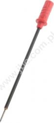 PRUEF 064 FT RT Sonda probiercza mini, igła sprężynująca, norma 0,64mm, czerwony, Hirschmann, 973995101, PRUEF064FTRT MICRO-PRUE