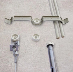 Metalowy sufitowy zacisk do przewodów, 16 kabli, 4,8 mm otwór 182046