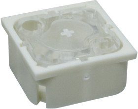 Short-stroke pushbutton, 1 Form A (N/O), 100 mA/42 V AC/DC, unlit , actuator (white, L 0.7 mm), 2.9 N, THT, 3.14.001.001/0000