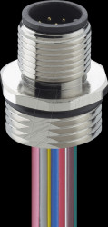 1230 05 T16CW 0,5M Receptacle connector, M12, 5 pin, female, 0,5 m