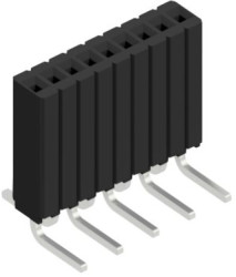Socket header, 9 pole, pitch 1.27 mm, angled, BLM1SMD9Z