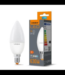 LED Żarówka VIDEX E14 C37 7W WW