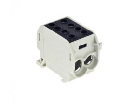 Blok rozdzielczy 1-torowy Al/Cu 1x70/2x50 czarny E.4163/CZ