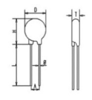 V10N391 Warystor  fi10, 650V, max. 320VDC 250VAC
