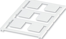 PA device marker, (L x W) 21.9 x 21.9 mm, white, sheet with 6 pcs, 0803224