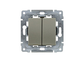 DANTE Łącznik świecznikowy z klawiszem bez ramki satyna 455015 KOS