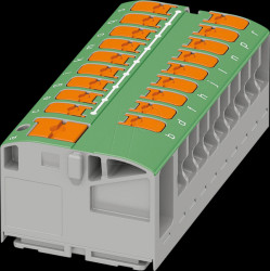 1019616 PTFIX 6/18X2.5 distributor block, green