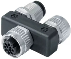 Adapter, 2 x M12 (5 pole, socket/plug) to M12 (5 pole, socket), Y-shape, 79 5212 00 05