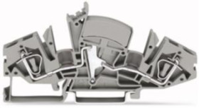 2-wire feed-through terminal, spring-clamp connection, 0.2-6.0 mm², 1 pole, 30 A, 6 kV, gray, 282-841/049-000