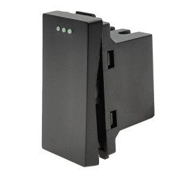 Moduł 1/2 - włącznik pojedynczy - czarny - kompatybilny z ramkami Tawoia Glass