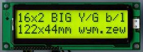 AC-1602C-YIY Y/G-E6 16x2 LCD POWERTIP