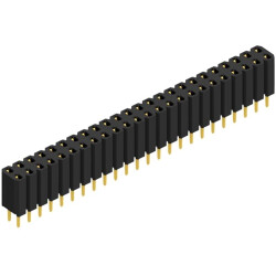 Socket header, 48 pole, pitch 2.54 mm, straight, BL 2 48 G