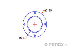 Flansza do komory pochłaniającej 75 mm czerwona