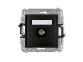 MINI Gniazdo antenowe pojedyncze TV czarny mat 12MGTV-1 KARLIK