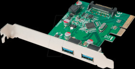 PC0080 USB 3.1 controller, 2-port, type A, PCI Express card