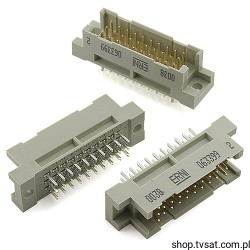 063399 Connector 3 x 10 Pin DIN 41612 Angle THT ERNI