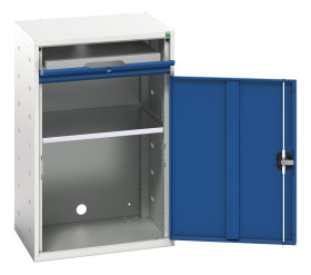 Biurko komputerowe, Niebieski/szary, Stalowe