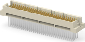 Male connector, type E, 160 pole, a-b-c-d-e, pitch 2.54 mm, solder pin, straight, 374470-E