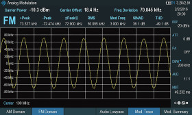 Akcesorium do analizatora widma, do uzytku z: Ręczny analizator widma FPH Spectrum Rider, Analiza modulacji analogowej