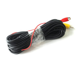 Kabel do kamer cofania RCA 5m i monitor wtyk - gniazdo + żyła zasilająca