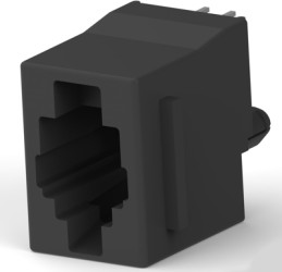Socket, RJ9/RJ10/RJ22, 4 pole, 4P4C, Cat 3, solder connection, PCB mounting, 5520257-2