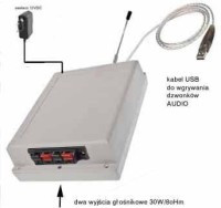 SD-DGA0-RA Generator dźwięków AUDIO do głośników - wyzwalany radiowo - wymaga nadajnika (wersja z alarmem)