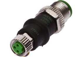 Złącze M8 proste żeńskie 3pin M12 proste męskie 3pin 24V -25-85 stC IP67 VK000036