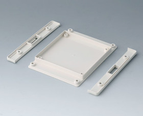 Base plate, with locking bars, ABS, white, B4142257