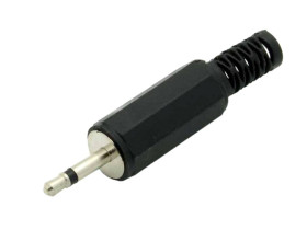 Wtyk jack 2,5mm mono plastykowy