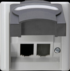 109956000 BLUE ELECTRIC damp-proof empty housing, 2-fold, grey