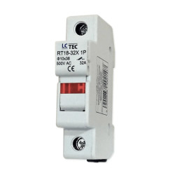 Podstawa bezpiecznikowa z kontrolką na wkładki gG 10x38 1P 32A 500V~ RT18-32X