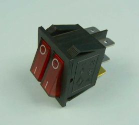 PRZEŁ.250VAC PODŚW.10A/250V 2-TOR RED