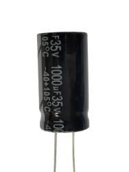 Kondensator 1000μF 35V dc Radialny, Otwór przelotowy RS PRO 13 x 26mm
