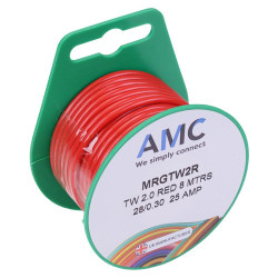 Red 2mm² Thin Wall 25A Cable Mini Reel 8M