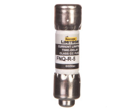 Wkładka bezpiecznikowa cylindryczna 10x38mm 5A 600V AC, klasa CC, zwłoczna FNQ-R-5