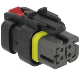 Złącze samochodowe 4-pinowe TE Connectivity 2-rzędowe Żeński AMPSEAL 16 Montaż na kablu Obudowa złącza samochodowego