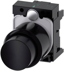 Siemens 3SU12000FB100AA0 3SU1200-0FB10-0AA0 Przycisk zawiera wydłużony przycisk, pierścień przedni z tworzywa sztucznego