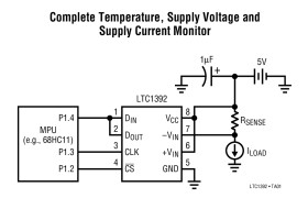 Micropower Temperature, Power Supply and Differential Voltage Monitor
