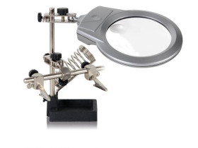 Velleman Helping hand with magnifier, led light and soldering stand