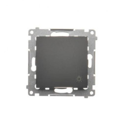 Simon 54 Przycisk światło” (moduł) 16AX 250V zaciski śrubowe czarny mat DS1A.01/49