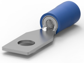 Insulated ring cable lug, 1.04-2.62 mm², AWG 16 to 14, 4.34 mm, M4, blue, 2-327946-4